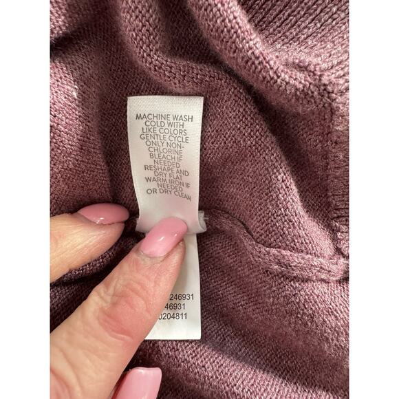 J. Jill NWOT V-Neck Pullover Sweater Purple Long Sleeve XL - Picture 5 of 7
